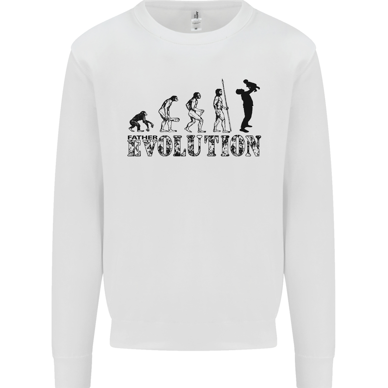 Father And Son Evolution Father's Day Dad Mens Sweatshirt Jumper White