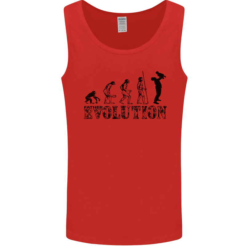 Father And Son Evolution Father's Day Dad Mens Vest Tank Top Red