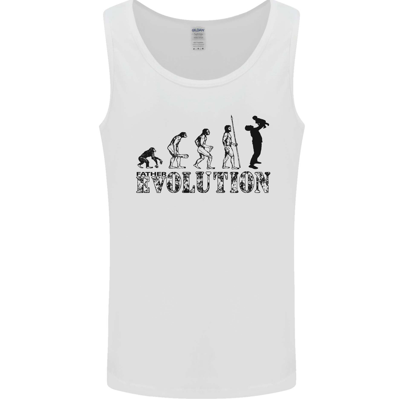 Father And Son Evolution Father's Day Dad Mens Vest Tank Top White