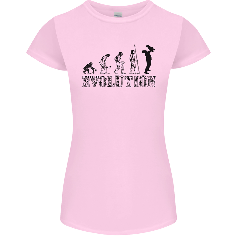 Father And Son Evolution Father's Day Dad Womens Petite Cut T-Shirt Light Pink
