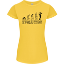 Father And Son Evolution Father's Day Dad Womens Petite Cut T-Shirt Yellow