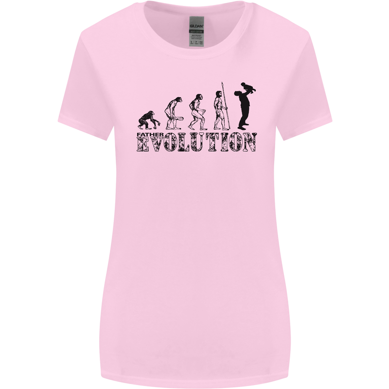 Father And Son Evolution Father's Day Dad Womens Wider Cut T-Shirt Light Pink