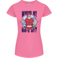 Father Christmas Where My Ho's at? Womens Petite Cut T-Shirt Azalea