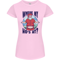 Father Christmas Where My Ho's at? Womens Petite Cut T-Shirt Light Pink