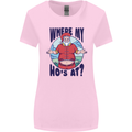 Father Christmas Where My Ho's at? Womens Wider Cut T-Shirt Light Pink