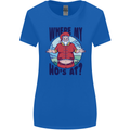 Father Christmas Where My Ho's at? Womens Wider Cut T-Shirt Royal Blue