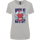 Father Christmas Where My Ho's at? Womens Wider Cut T-Shirt Sports Grey