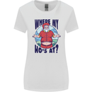 Father Christmas Where My Ho's at? Womens Wider Cut T-Shirt White