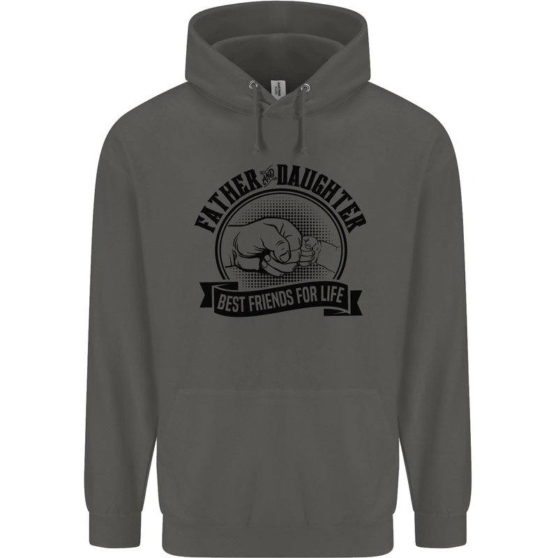 Father & Daughter Best Friends Father's Day Childrens Kids Hoodie Storm Grey