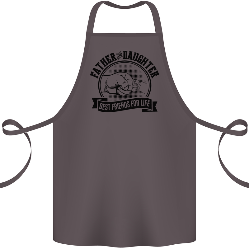 Father & Daughter Best Friends Father's Day Cotton Apron 100% Organic Dark Grey