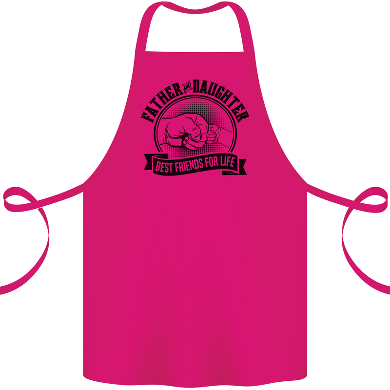Father & Daughter Best Friends Father's Day Cotton Apron 100% Organic Pink