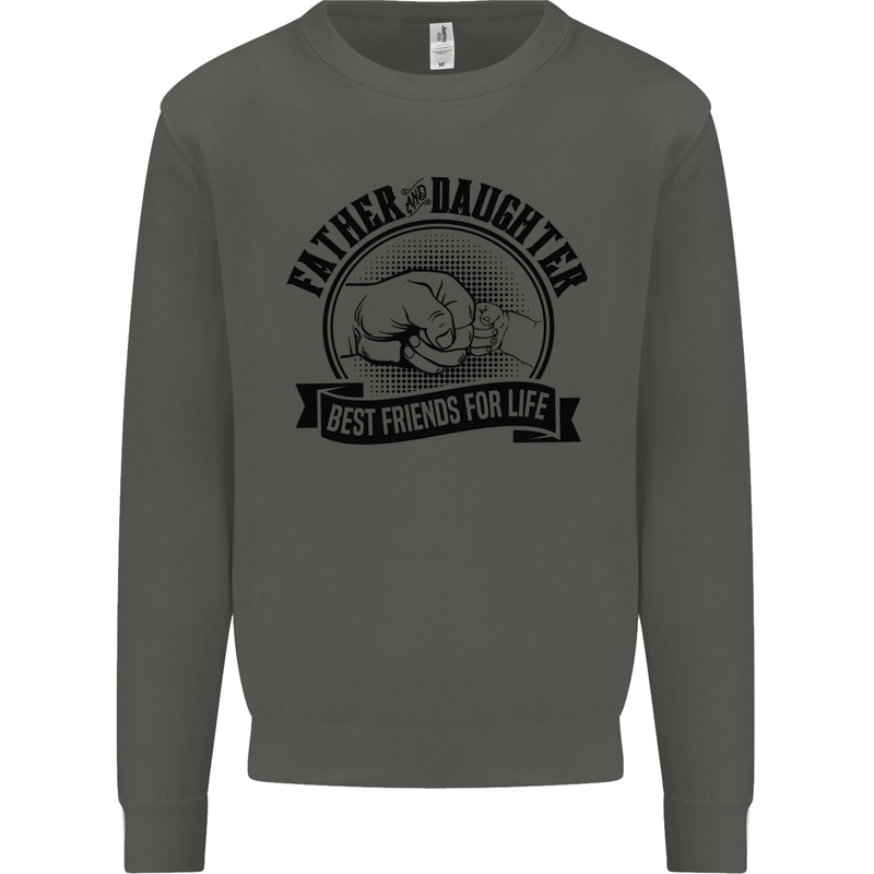 Father & Daughter Best Friends Father's Day Kids Sweatshirt Jumper Storm Grey