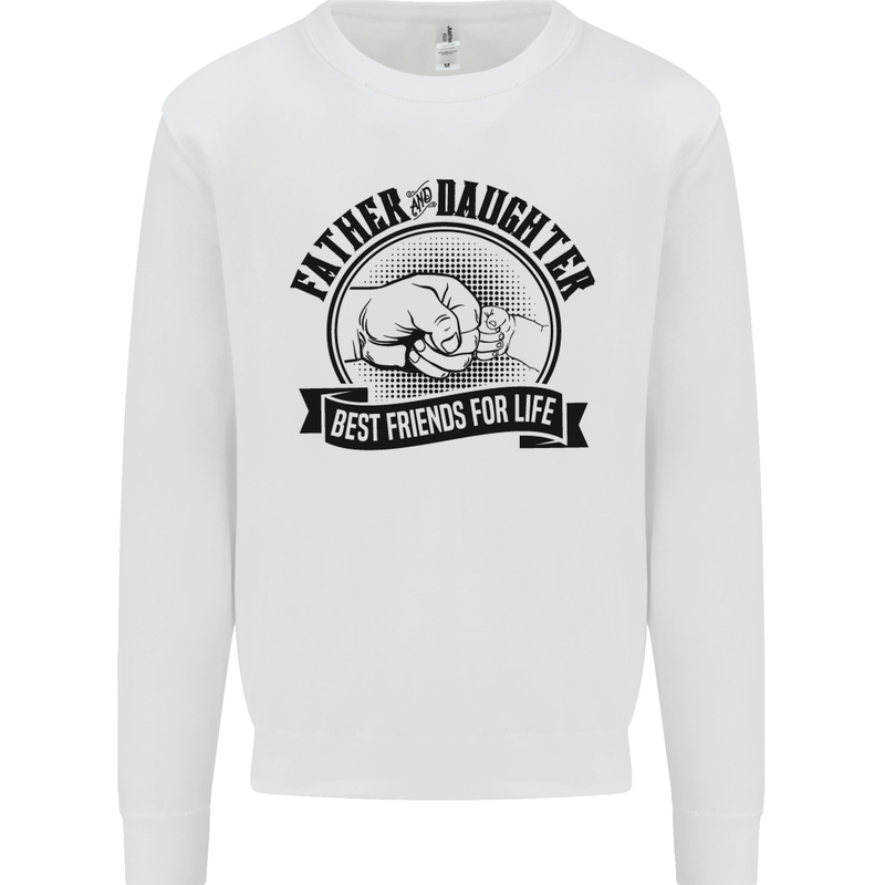 Father & Daughter Best Friends Father's Day Kids Sweatshirt Jumper White