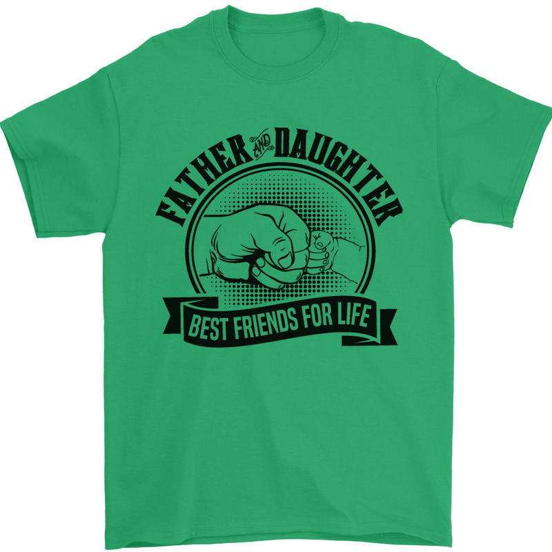 Father & Daughter Best Friends Father's Day Mens T-Shirt Cotton Gildan Irish Green