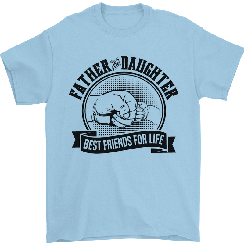 Father & Daughter Best Friends Father's Day Mens T-Shirt Cotton Gildan Light Blue