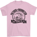Father & Daughter Best Friends Father's Day Mens T-Shirt Cotton Gildan Light Pink