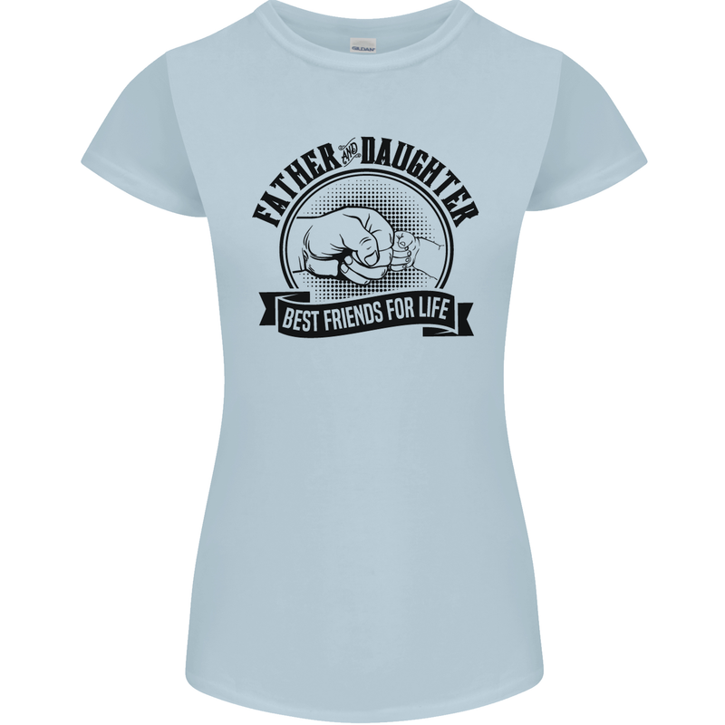 Father & Daughter Best Friends Father's Day Womens Petite Cut T-Shirt Light Blue