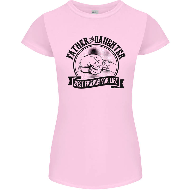 Father & Daughter Best Friends Father's Day Womens Petite Cut T-Shirt Light Pink