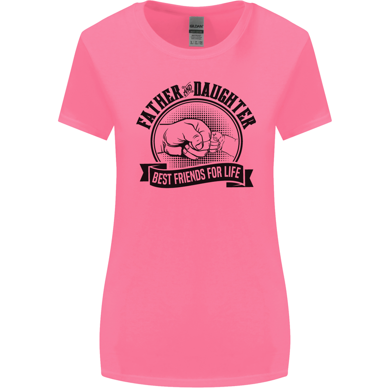Father & Daughter Best Friends Father's Day Womens Wider Cut T-Shirt Azalea