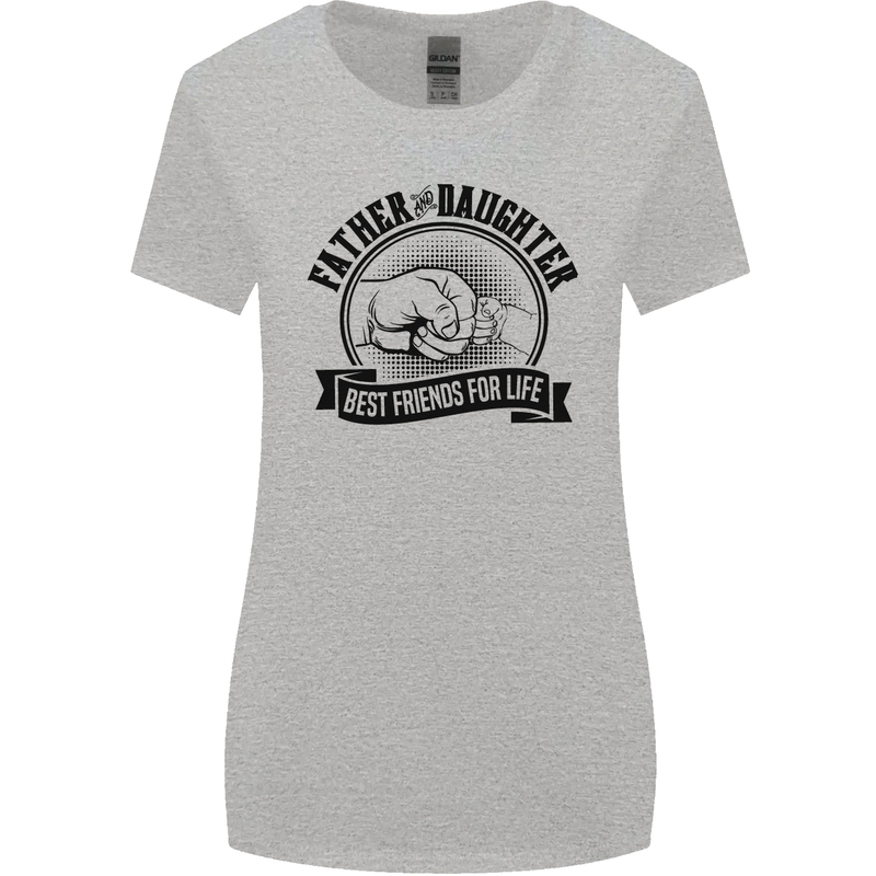 Father & Daughter Best Friends Father's Day Womens Wider Cut T-Shirt Sports Grey