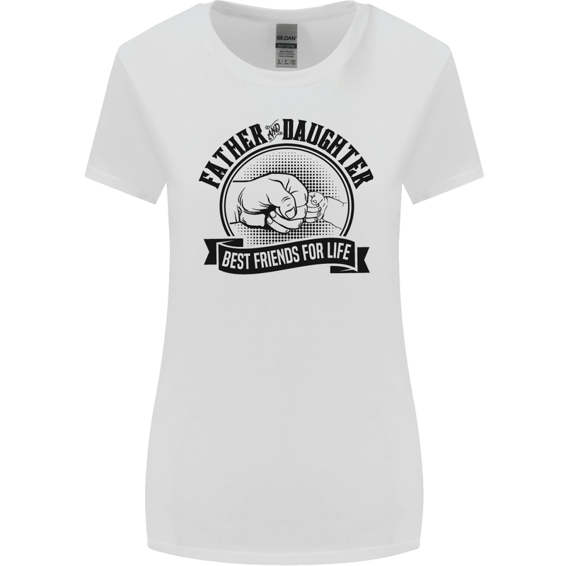 Father & Daughter Best Friends Father's Day Womens Wider Cut T-Shirt White