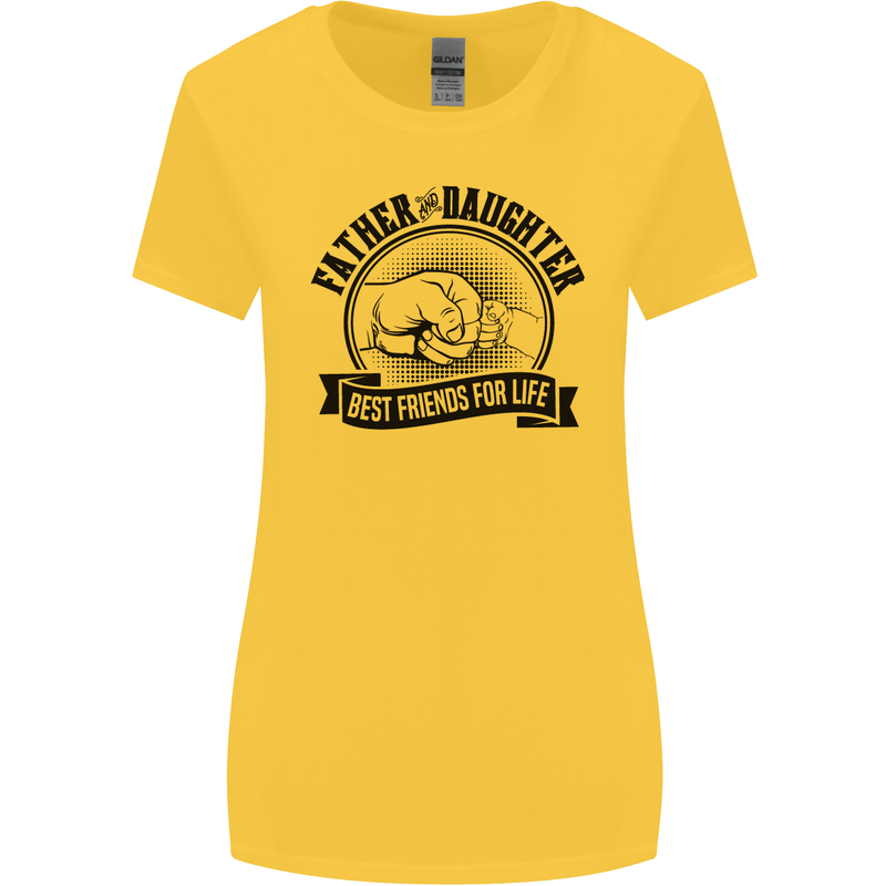 Father & Daughter Best Friends Father's Day Womens Wider Cut T-Shirt Yellow