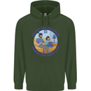 Father & Daughter Gaming Gamer Day Funny Childrens Kids Hoodie Forest Green