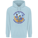 Father & Daughter Gaming Gamer Day Funny Childrens Kids Hoodie Light Blue