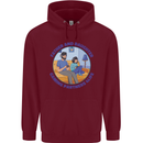 Father & Daughter Gaming Gamer Day Funny Childrens Kids Hoodie Maroon