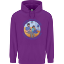 Father & Daughter Gaming Gamer Day Funny Childrens Kids Hoodie Purple
