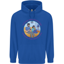 Father & Daughter Gaming Gamer Day Funny Childrens Kids Hoodie Royal Blue