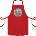 Father & Daughter Gaming Gamer Day Funny Cotton Apron 100% Organic Red