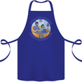 Father & Daughter Gaming Gamer Day Funny Cotton Apron 100% Organic Royal Blue