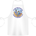 Father & Daughter Gaming Gamer Day Funny Cotton Apron 100% Organic White