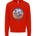 Father & Daughter Gaming Gamer Day Funny Kids Sweatshirt Jumper Bright Red