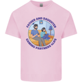 Father & Daughter Gaming Gamer Day Funny Kids T-Shirt Childrens Light Pink