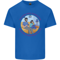 Father & Daughter Gaming Gamer Day Funny Kids T-Shirt Childrens Royal Blue