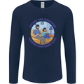 Father & Daughter Gaming Gamer Day Funny Mens Long Sleeve T-Shirt Navy Blue