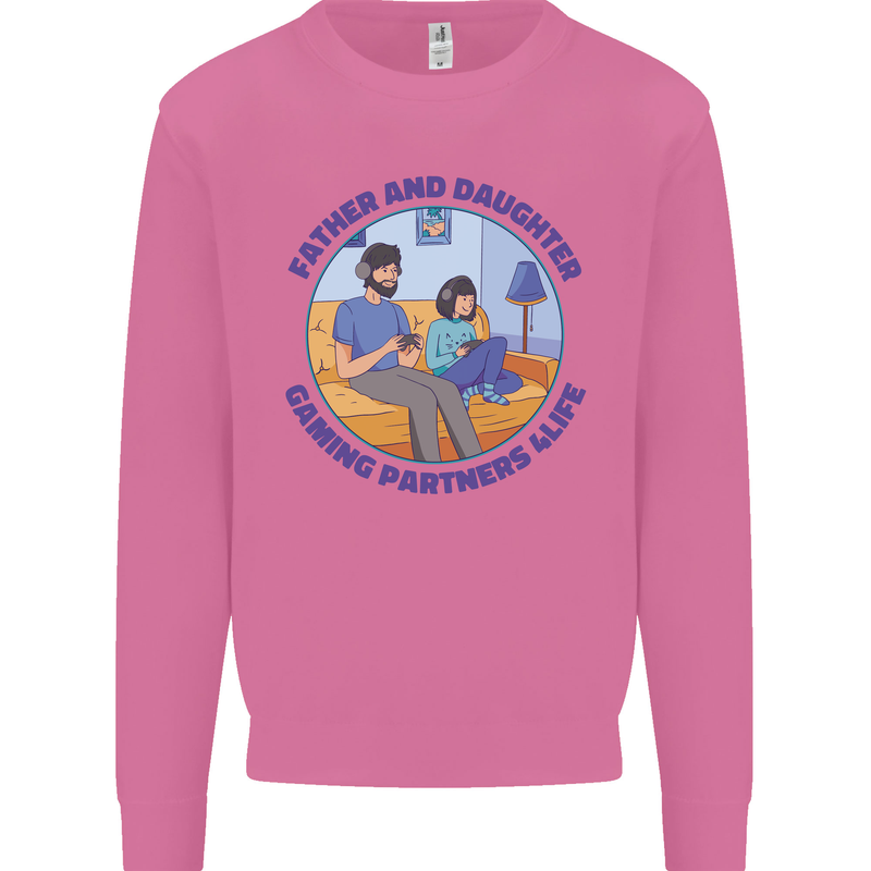 Father & Daughter Gaming Gamer Day Funny Mens Sweatshirt Jumper Azalea