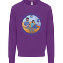 Father & Daughter Gaming Gamer Day Funny Mens Sweatshirt Jumper Purple