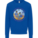 Father & Daughter Gaming Gamer Day Funny Mens Sweatshirt Jumper Royal Blue