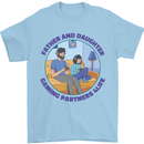 Father & Daughter Gaming Gamer Day Funny Mens T-Shirt 100% Cotton Light Blue