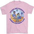 Father & Daughter Gaming Gamer Day Funny Mens T-Shirt 100% Cotton Light Pink