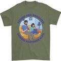 Father & Daughter Gaming Gamer Day Funny Mens T-Shirt 100% Cotton Military Green