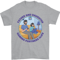 Father & Daughter Gaming Gamer Day Funny Mens T-Shirt 100% Cotton Sports Grey