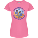 Father & Daughter Gaming Gamer Day Funny Womens Petite Cut T-Shirt Azalea