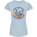 Father & Daughter Gaming Gamer Day Funny Womens Petite Cut T-Shirt Light Blue