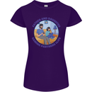 Father & Daughter Gaming Gamer Day Funny Womens Petite Cut T-Shirt Purple