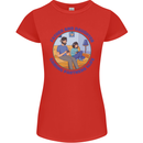 Father & Daughter Gaming Gamer Day Funny Womens Petite Cut T-Shirt Red