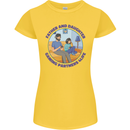 Father & Daughter Gaming Gamer Day Funny Womens Petite Cut T-Shirt Yellow